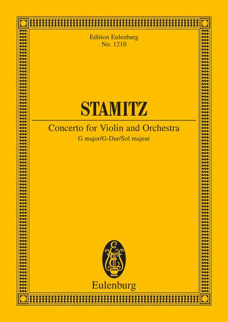 Stamitz: Concerto G Major (Study Score) published by Eulenburg